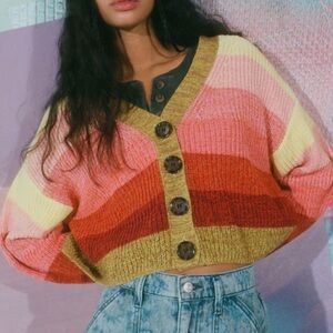 NWT Urban Outfitters Striped Knit Sweater Cardigan